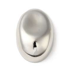 Platin Farbe Messing Perlen, cadmiumfrei und bleifrei, ellipsenförmige, Platin Farbe, 32x21.5x10 mm, Bohrung: 4.5x2.8 mm