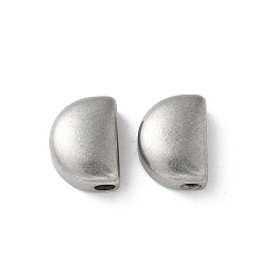Нержавеющая Сталь Цвет 304 из нержавеющей стали бусы, полукруг, цвет нержавеющей стали, 11.5x8.5x5.5 мм, отверстие : 2 мм