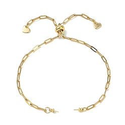 Золотой Регулируемый 304 браслет из нержавеющей стали с цепочкой-слайдером для изготовления браслетов, для бисера, золотые, 10.47 дюйм (26.6 см), штифты : 0.5 мм