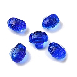 Синий Стеклянные бусины, гриб, синие, 14.5x17x12 мм, отверстие : 1.2 мм