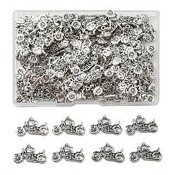 Античное Серебро Тибетский стиль сплава цинка мотоцикл подвески, античное серебро, 17.5x24.5x2 мм, отверстие : 1 мм, 100 шт