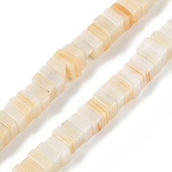 пшеница Бусы лэмпворк ручной работы, квадрат с бисером, цвет пшеницы, 5.5~6x5~6x2.5~3 мм, отверстие : 0.7 мм, около 151~153 шт / нитка, 16.14'' (41 см)