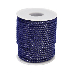 Синий Нейлоновые нити, Миланские шнуры / витые шнуры, синие, 3 мм, около 21.87 ярдов (20 м) / рулон