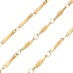 Настоящее золото 18K 304 цепи из нержавеющей стали панель ссылок, пайки, ионное покрытие (ip), с катушкой, реальный 18 k позолоченный, 11.5x2x2.5 мм, около 32.81 футов (10 м) / рулон