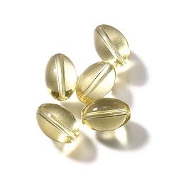 Лимонный шифон К 9 стекло, имитация Австрийские кристаллические шарики, овальные, лимонный шифон, 11x8 мм, отверстие : 1.8 мм