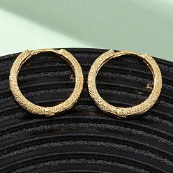 Настоящее золото 18K Круглые латунные серьги-кольца, без никеля , реальный 18 k позолоченный, 20.5x3.5 мм