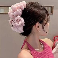 Бледно-Розовый Заколки для волос с когтями из смолы, розовый жемчуг, 100 мм