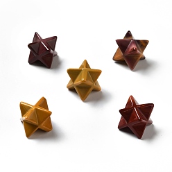 Mookaite Natural Mookaite Beads, No Hole/Undrilled, Merkaba Star, 14.5~15x14.5~15x14.5~15mm