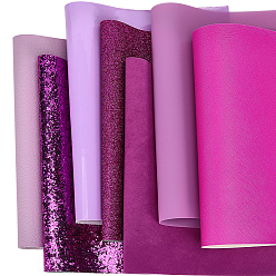 Серо-розавый 7шт. прямоугольная ткань из искусственной кожи, поделки товары для рукоделия, увядшая роза, 330x200x0.5 мм