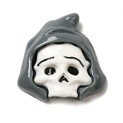 Skeleton Хэллоуин тема мультфильм смоляные кабошоны, скелет, 22.5x22.5x6.8 мм