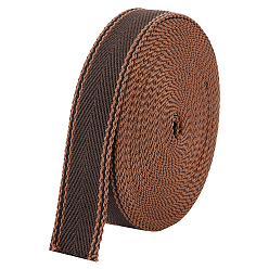 Кокосово-Коричневый 10 ярдов поликоттоновой (полиэстер-хлопковой) ленты, полосатая кромка ленты, для аксессуаров для одежды, кокосового коричневый, 1-1/4 дюйм (32.5 мм), около 10.00 ярдов (9.14 м) / пачка