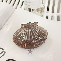 Темно-Золотистый Акриловые коготь заколки, оболочка, темные золотарник, 80 мм