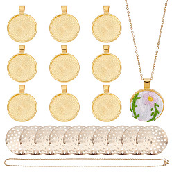 Золотой Наборы для самостоятельного изготовления ожерелий с подвесками из железа и сплава, с 304 кабельными цепочками из нержавеющей стали, золотые, 450 мм