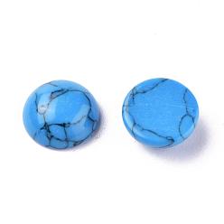 Synthetic Turquoise Synthetic Turquoise Cabochons, Half Round, 8x3~4.5mm