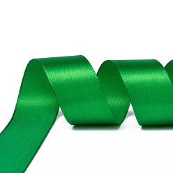 Green Single Face Satin Ribbon, Polyester Ribbon, Green, 1 inch(25mm) wide, 25yards/roll(22.86m/roll), 5rolls/group, 125yards/group(114.3m/group)
