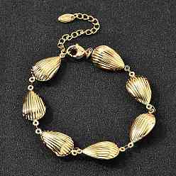 Teardrop 304 браслеты из нержавеющей стали ссылка для женщин, золотые, слеза, 7-3/4 дюйм (19.7 см)