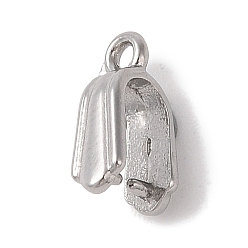 Нержавеющая Сталь Цвет Не тускнеет 304 нержавеющая сталь скобы для колки льда, цвет нержавеющей стали, 10.5x4 мм, отверстие : 1.2 мм, штифты : 0.8 мм