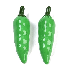 Vegetables Кабошоны из смолы, имитация овощей, чили, 44x13.5x11.5 мм
