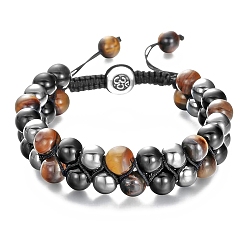 (52) Непрозрачная лаванда Двухслойные плетеные браслеты из матового агата, разноцветные, 7-1/8~13 дюйм (18~33 см)