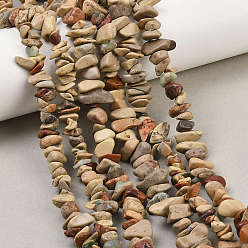 Шушан Камень Натуральный камень Шушан бисер нитей, чипсы, 5~14x5~8x2~6 мм, отверстие : 1 мм, 31.10 дюйм (79 см)