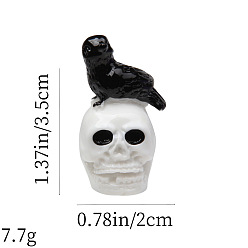 Skull Хэллоуин скульптура из смолы украшения дисплея, для домашнего офисного стола, череп, 20x35 мм