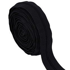 Черный 10м плоский полиэстеровый эластичный шнур с завязкой внутри, швейные принадлежности для одежды, чёрные, 50 мм