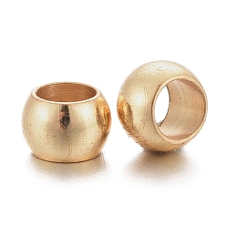 Золотой Ионное покрытие (ip) 201 шарики из нержавеющей стали, рондель, золотые, 4x2.6 мм, отверстие : 2.5 мм