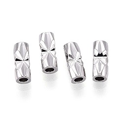 Платина Spacer бисер латунные, без кадмия, без никеля и без свинца, баррель, платина, 8x3 мм, отверстие : 1.5 мм