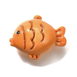 Fish Кабошоны из смолы, имитация овощей, рыба, 11.5x14.5x6.5 мм