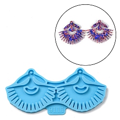 Eye DIY силиконовые формы кулон, формы для литья смолы, для уф-смолы, изготовление ювелирных изделий из эпоксидной смолы, глаз, 50x103x4 мм, отверстие : 2 мм, внутренний диаметр: 44x49 мм