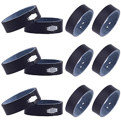 Черный 100кожаные с кольцами для крепления поясного ремня из сплава, круглые кольца, чёрные, 31x9 мм