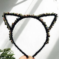 Унакит Натуральные унакитовые резинки для волос, резинки для волос кошачий глаз, для женщин девушек, 170x150 мм