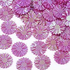 DeepPink Аксессуары для орнаментов, пластиковые пайетки / блестки из пвх, AB цвет, цветок, фуксиново-красные, 9x0.5 мм, около 20000 шт / 500 г