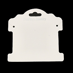 Белый Дым Бумажные карты дисплей ювелирных изделий, Ожерелье, браслет, галстук для волос, демонстрационные карточки, прямоугольные, серый, 10.1x9.6x0.05 см, отверстие : 3 мм