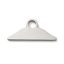 Нержавеющая Сталь Цвет 304 подвески из нержавеющей стали, треугольный шарм, цвет нержавеющей стали, 12.5x27.5x2 мм, отверстие : 4.5 мм