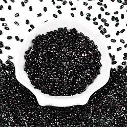 Темно-Зеленый Стеклянные бусины Пикассо, окрашенные распылением, арахис, темно-зеленый, 6x4x3 мм, отверстие : 1.2 мм, Около 4000 шт / фунт