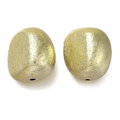 Champagne Gold УФ-покрытие ccb пластиковые бусины, текстура, овальные, шампанское золото, 24x22x17.5 мм, отверстие : 2 мм