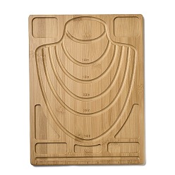 Цвет Древесины Доска для дизайна бамбуковых бусин, поднос для изготовления ожерелья из бисера своими руками, прямоугольные, деревесиные, 38x29x1.05 см