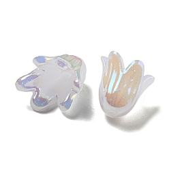 чертополох Акриловый шарик крышки, с покрытием AB цвета, цветок, чертополох, 15x15 мм, отверстие : 1.5 мм, Около 660 шт / 500 г