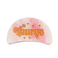 Pink Заколки-коготь из акрила созвездие, арка, розовые, 87x42x40 мм