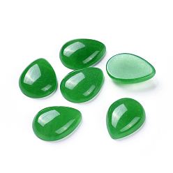 Jadeite Natural White Jade Cabochons, Dyed, Teardrop, 16x12mm