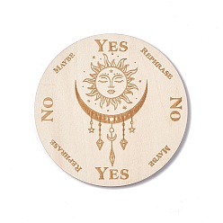 Алмаз Деревянные резные коврики для чашек, термостойкие коврики для горшков, маятниковая доска на тему таро, для домашней кухни, плоско-круглые, ромбовидный узор, 100x3 мм