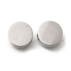 Нержавеющая Сталь Цвет 304 из нержавеющей стали бусы, плоско-круглые, цвет нержавеющей стали, 8x3 мм, отверстие : 1.8 мм