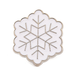 Снежинка Эмалированные булавки на рождественскую тематику, броши из сплава для одежды рюкзака, снежинка, 20x18x1 мм