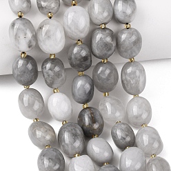Облако Кварц Естественный облачно кварц бисер пряди, самородки, упавший камень, с бисером, 12~20x9~15x7~15 мм, отверстие : 1 мм, около 21~24 шт / нитка, 15.35''~15.75'' (39~40 см)