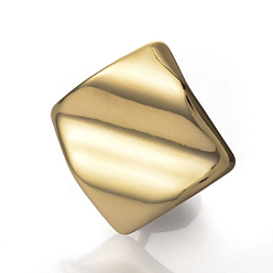 Настоящее золото 18K Фурнитура для пусет, с петлей, без никеля , реальный 18 k позолоченный, ромб, 16x16 мм, отверстия: 2.5 мм, штифты: 0.8 мм