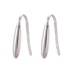 Нержавеющая Сталь Цвет Устойчивы к потускнению 304 крючки для сережек из нержавеющей стали, провод уха, с горизонтальной петлей, цвет нержавеющей стали, 17.5x13x15 мм, отверстие : 2.5 мм, 20 датчик, штифты : 0.8 мм