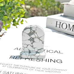 Говлит Статуэтки из надгробия из натурального говлита, статуи для украшения домашнего рабочего стола, 65x50 мм