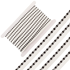 Черный 25 ярдов полиэстеровой мастер-ленты, с картонной карточкой, аксессуары для одежды, чёрные, 3/8 дюйм (10 мм)