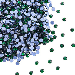 Изумруд Исправление горный хрусталь, стеклянные горные хрустальные плоские задние кабошоны, полукруглый, изумруд, сс 10, 2.7~2.8x1 мм, о 2880 шт / комплект